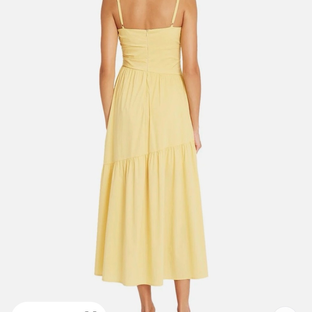 Luxely Raffia Dress Sundress Maxi in Soft Yellow - Picture 5 of 5